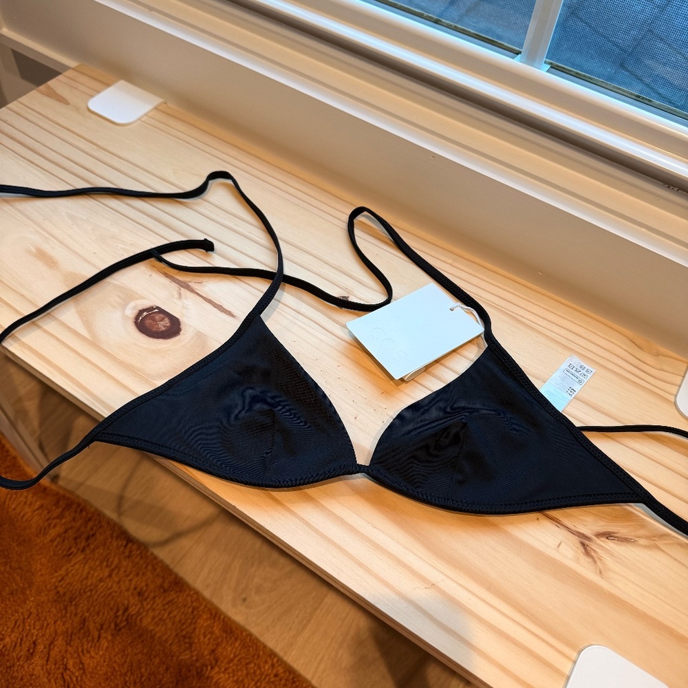COS black bikini top